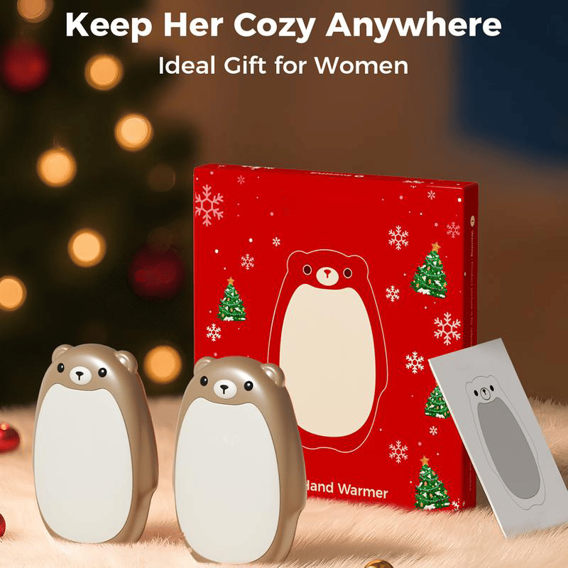 🥳2026 HOT SALE🥳💞50K+ SOLD! 🐻❄️ 50% OFF! Rechargeable Bear Hand Warmers – 3-second heat, 3 temperature settings, magnetic pairing & 2000mAh battery. A cosy winter gift for cold commutes! 🎁💚
