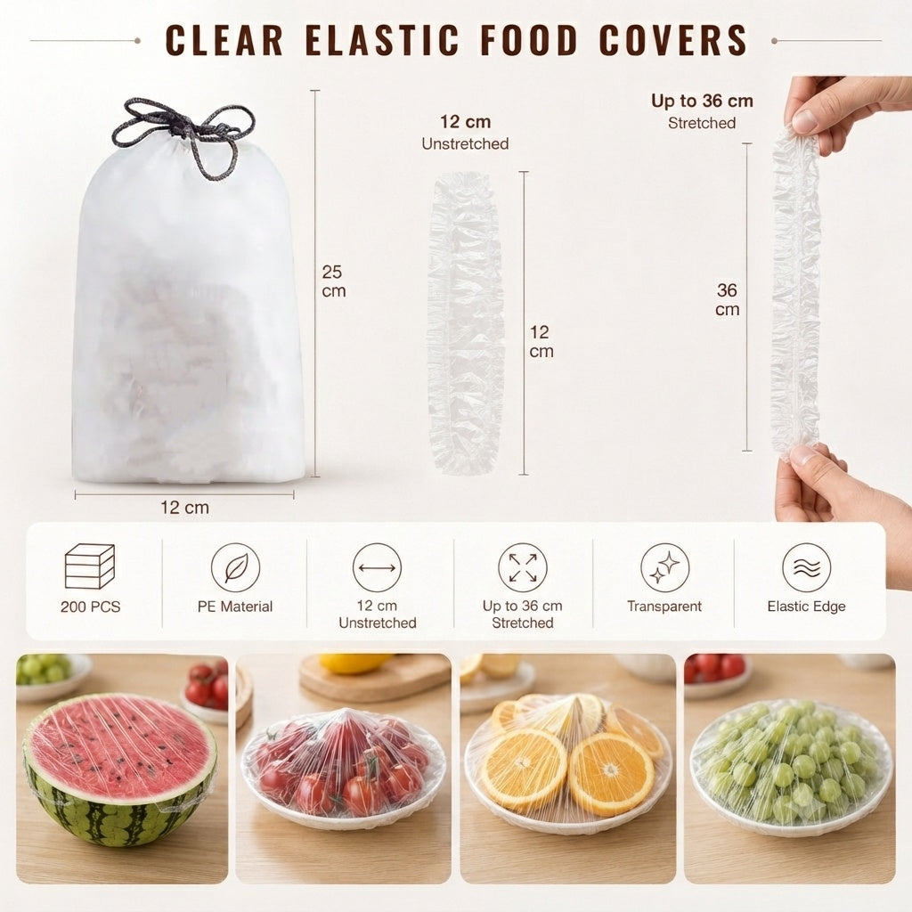 🥳2026 HOT SALE🥳💞50K+ SOLD!🎯🌈 LAST DAY – JUST £0.099! Elastic Food Covers – Transparent design lets you see leftovers at a glance. Perfect for BBQs, meal prep & everyday storage! 💪💚