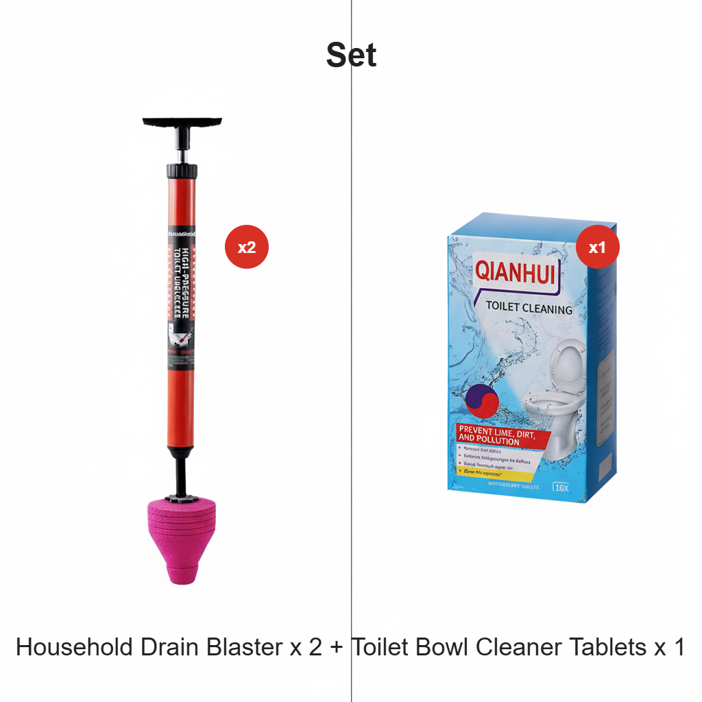 🥳2026 HOT SALE🥳💞50K+ SOLD!👨‍👩‍👧‍👦 🚽Flash Sale 50% Off! Household Drain Blaster – Stop costly call-outs! Reusable high-pressure design blasts through tough blockages. You fix it, fast. 💰✨