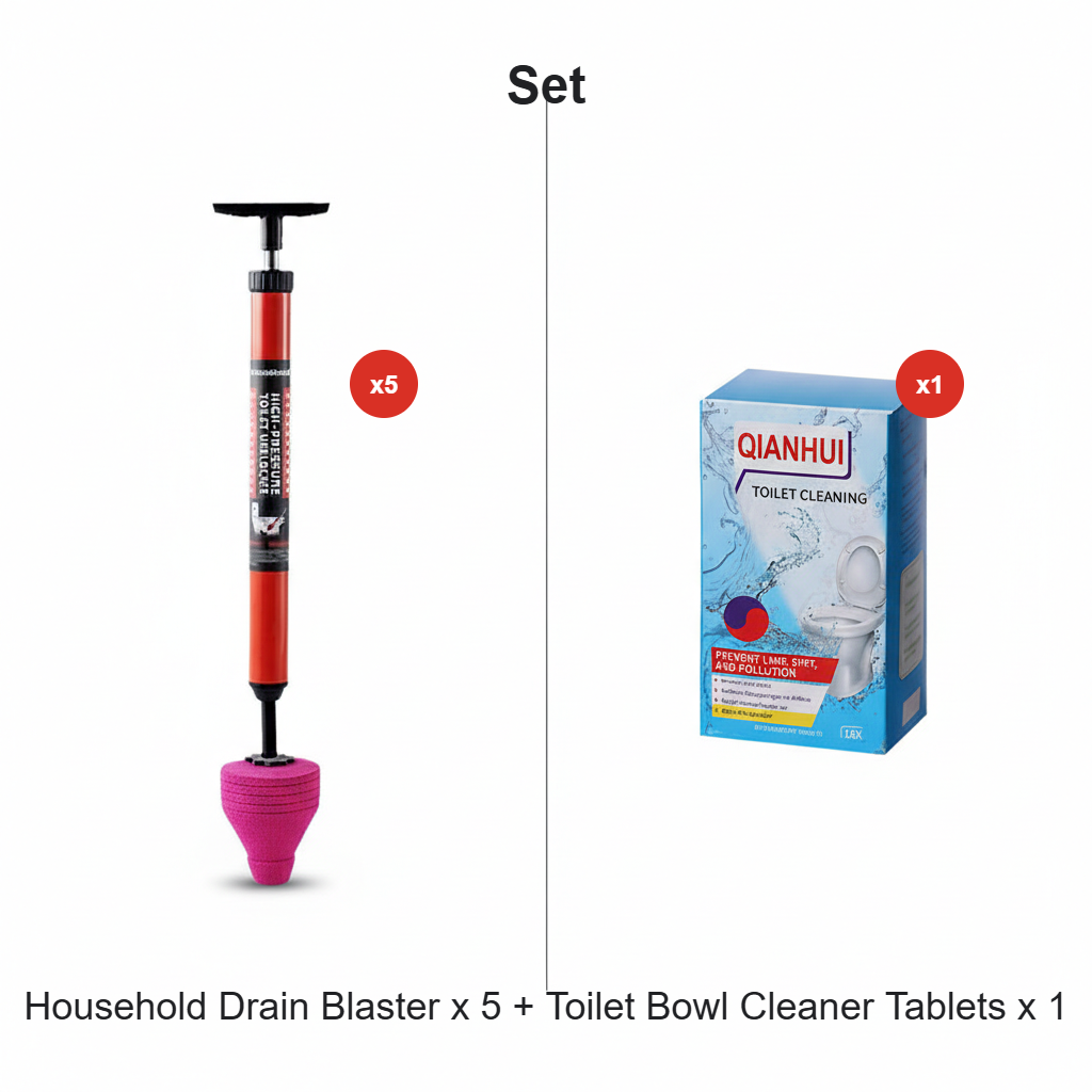 🥳2026 HOT SALE🥳💞50K+ SOLD!👨‍👩‍👧‍👦 🚽Flash Sale 50% Off! Household Drain Blaster – Stop costly call-outs! Reusable high-pressure design blasts through tough blockages. You fix it, fast. 💰✨