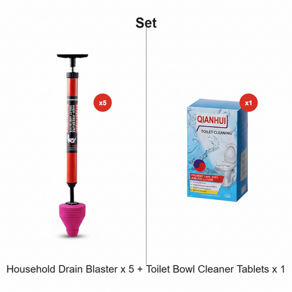 🥳2026 HOT SALE🥳💞50K+ SOLD!👨‍👩‍👧‍👦 🚽Flash Sale 50% Off! Household Drain Blaster – Stop costly call-outs! Reusable high-pressure design blasts through tough blockages. You fix it, fast. 💰✨
