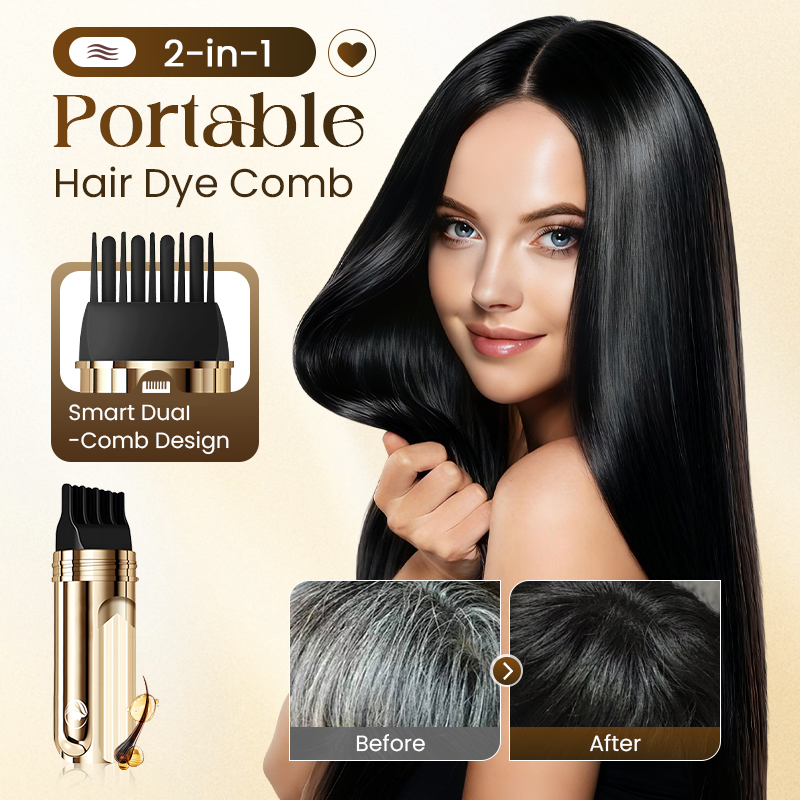 🥳2026 HOT SALE🥳💞50K+ SOLD! ✨2-in-1 Convenient Hair Dye Comb For Gray Hair（50% OFF）