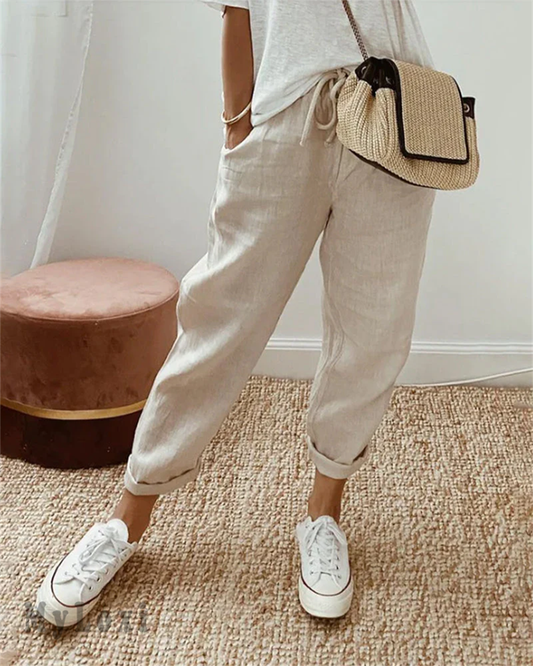 🥳2026 HOT SALE🥳💞50K+ SOLD!🦋👵 50% OFF – Just £12.99! Ankle-Length Cotton Linen Pants – Breathable, elegant & kind to skin. High-waisted fit flatters every shape. A little treat for yourself or a thoughtful gift. 🌸✨