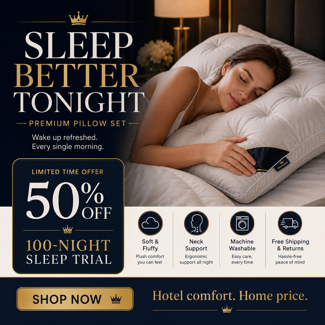 🥳2026 HOT SALE🥳💞50K+ SOLD!🛏️✨ 50% OFF! Washable Ergonomic Neck Pillow – Breathable 3D stitching & soft memory foam. Supports natural neck curve – perfect for side & back sleepers! 💤🌟