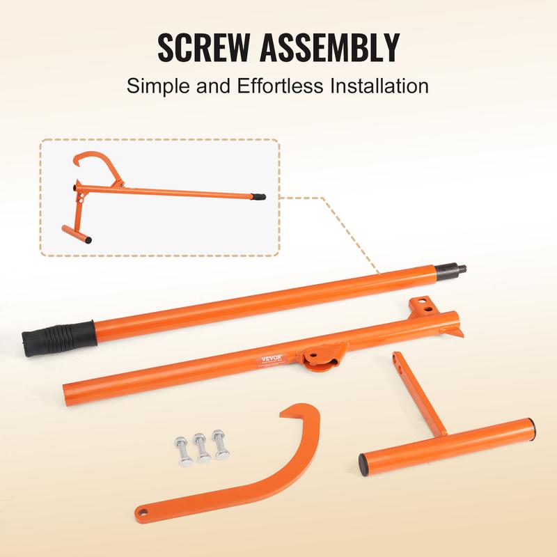 🥳2026 HOT SALE🥳💞50K+ SOLD! 🔧🧤50% OFF! 48" Carbon Steel Log Lifter – leverage design lifts logs up to 15", adjustable hook & non-slip grip. Cut safer, strain your back less! 🛡️✅