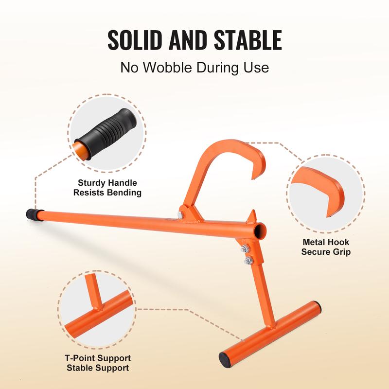 🥳2026 HOT SALE🥳💞50K+ SOLD! 🔧🧤50% OFF! 48" Carbon Steel Log Lifter – leverage design lifts logs up to 15", adjustable hook & non-slip grip. Cut safer, strain your back less! 🛡️✅