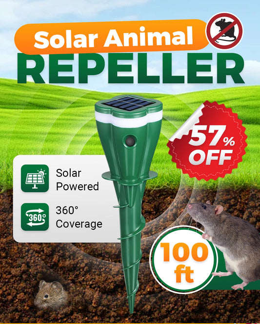 🥳2026 HOT SALE🥳💞50K+ SOLD!🌱🚫 50% OFF! Waterproof Solar Mole Deterrent – No toxic baits, just safe vibrations. Protects lawns & flowerbeds. A peaceful garden starts here. 🏡✨