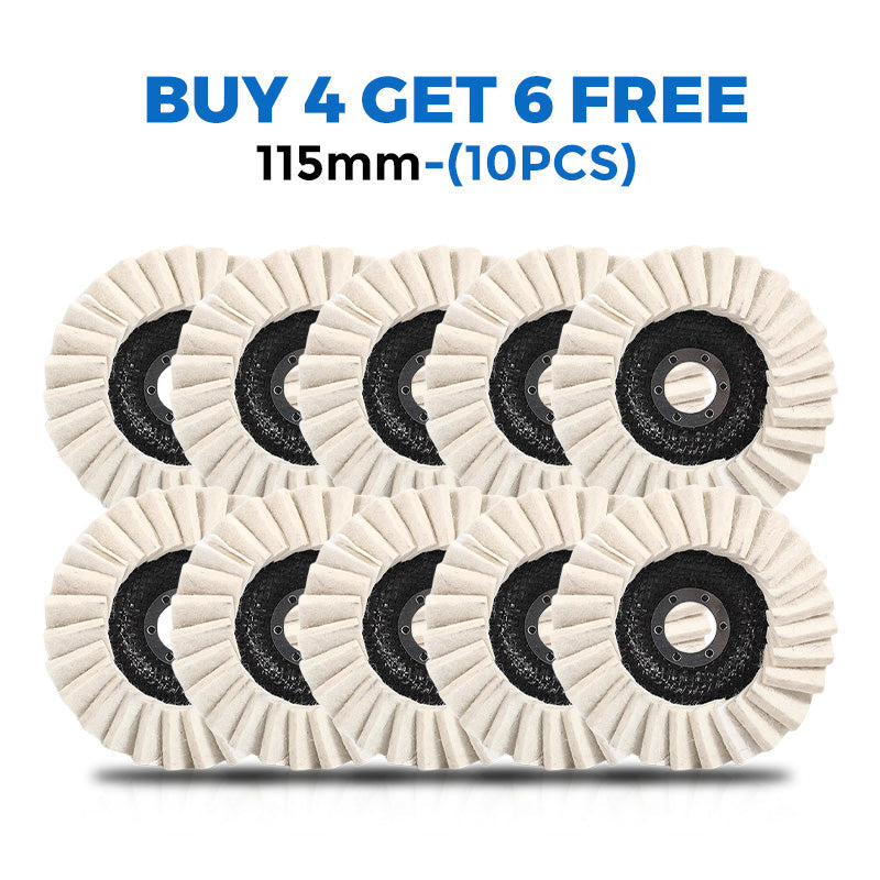 🥳2026 HOT SALE🥳💞50K+ SOLD!🏆⚡ Gentle Power for a Flawless Shine. Professional Wool Felt Flap Discs – NOW 50% OFF! 💎🔧