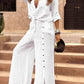 🥳2026 HOT SALE🥳💞50K+ SOLD!👗💕 40% OFF! Women’s Deep V-Neck 2-Piece Set – Elegant cut, relaxed-fit pants. Lightweight & breathable. Brown & green, sizes S-3XL. Effortless style for any occasion. 🌸✨