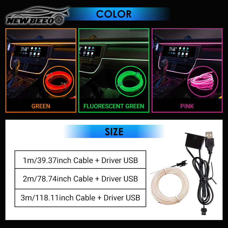 🥳2026 HOT SALE🥳💞50K+ SOLD! 🚗💡 50% OFF! Car Interior LED Atmosphere Lights – ultra-thin & easy to fit, adds a custom glow for stunning evening drives! ✨✅
