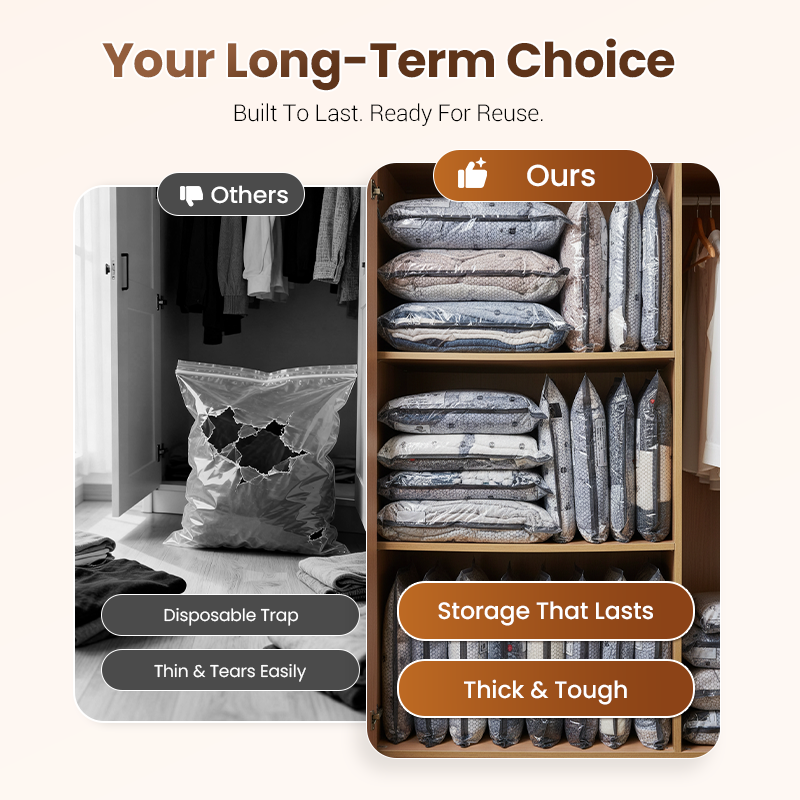 🥳2026 HOT SALE🥳💞50K+ SOLD!👵🧳 50% OFF! Cordless Vacuum Storage Set – 15 bags, 140L/min pump. Shrinks clothes, saves space. Waterproof & reusable. Holiday essential. 🎒⚡