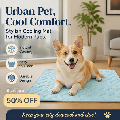 🥳2026 HOT SALE🥳💞50K+ SOLD!❄️🧊 50% OFF! Pet Cooling Mat – No water or electricity, instant relief. Cools up to 8°C, vet‑recommended. Machine washable & portable. Keep your pet cool! 🌿✨