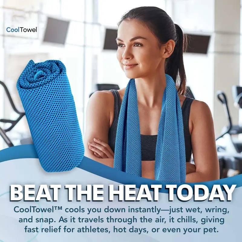 🥳2026 HOT SALE🥳💞50K+ SOLD!❄️⛲Buy One, Get One Free! Cooling Towel – Just snap & go. Soft, breathable & reusable. Stay cool anywhere – gym, walk, or beach. 🏖️✨