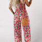 🥳2026 HOT SALE🥳💞50K+ SOLD!🌼🎨 50% OFF! Women‘s Casual Print Sleeveless Jumpsuit – Elastic smocked bust, comfy fit. Wide-leg & side pockets. Lightweight & breathable. Perfect for summer days out. 🌸🦋