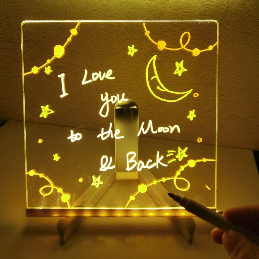 🥳2026 HOT SALE🥳💞50K+ SOLD! 🎨✨ LED Luminous Drawing Board – write, draw & wipe clean. Buy 1 Get 7 Colour Pens + Foldable Stand FREE! Safe, USB rechargeable & fun for kids! 🎁💚