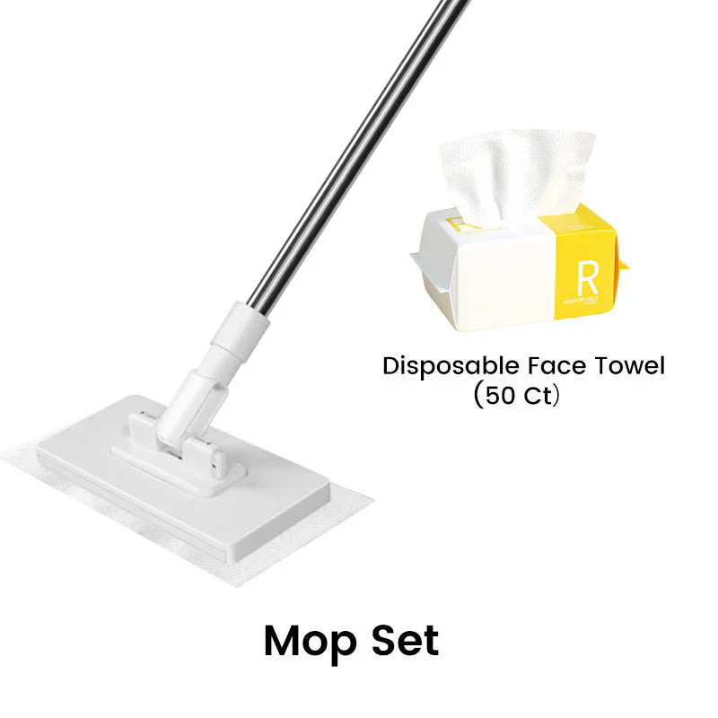 🔥2026 Hot Sale 50% OFF🔥Flat Mop with Stainless Steel Handle, come with Reusable Washable Mop Cloths🏆