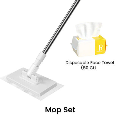 🔥2026 Hot Sale 50% OFF🔥Flat Mop with Stainless Steel Handle, come with Reusable Washable Mop Cloths🏆