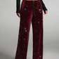 🥳2026 HOT SALE🥳💞50K+ SOLD!👵✨ LAST DAY 50% OFF! Sequin Sparkle Wide Leg Pants – Elastic waistband, easy pull-on. Dress up for parties or down for daily glam. Feel fabulous! 🎉👖