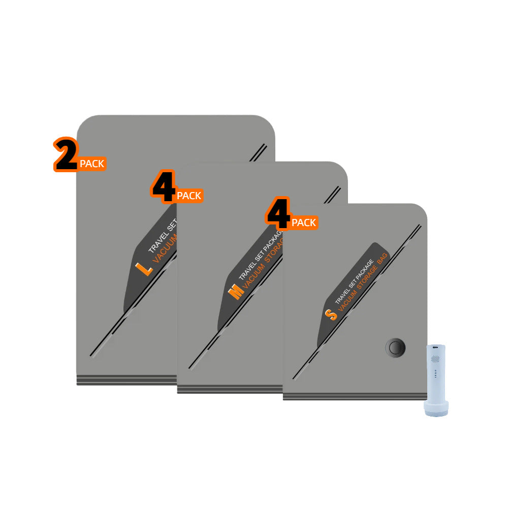 🥳2026 HOT SALE🥳💞50K+ SOLD! 🧳⚡ LAST DAY – £6.99! Waterproof Travel Compression Bags – Cordless electric pump, 4500Pa suction, shrinks clothes by 75%. Save space & keep items dry! Buy more, save more! 🎒✨