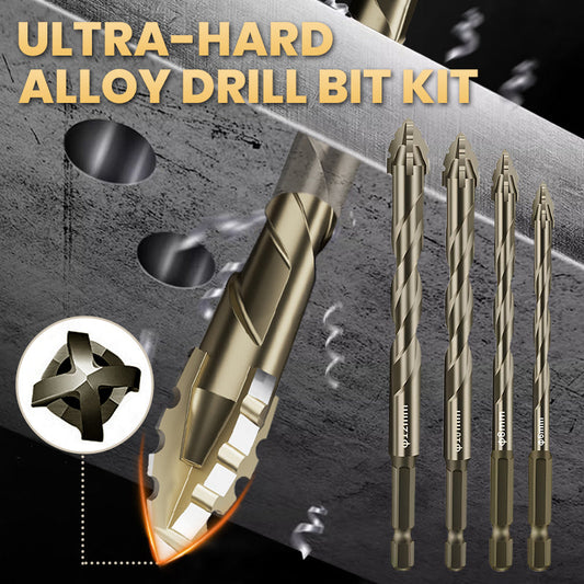 🥳2026 HOT SALE🥳💞50K+ SOLD!⚙️🌀 50% OFF! 4-Flute Serrated Drill Bit Kit – Eccentric tip, high-strength alloy. Fast drilling, long life. Your workshop upgrade. 🏠🕊️