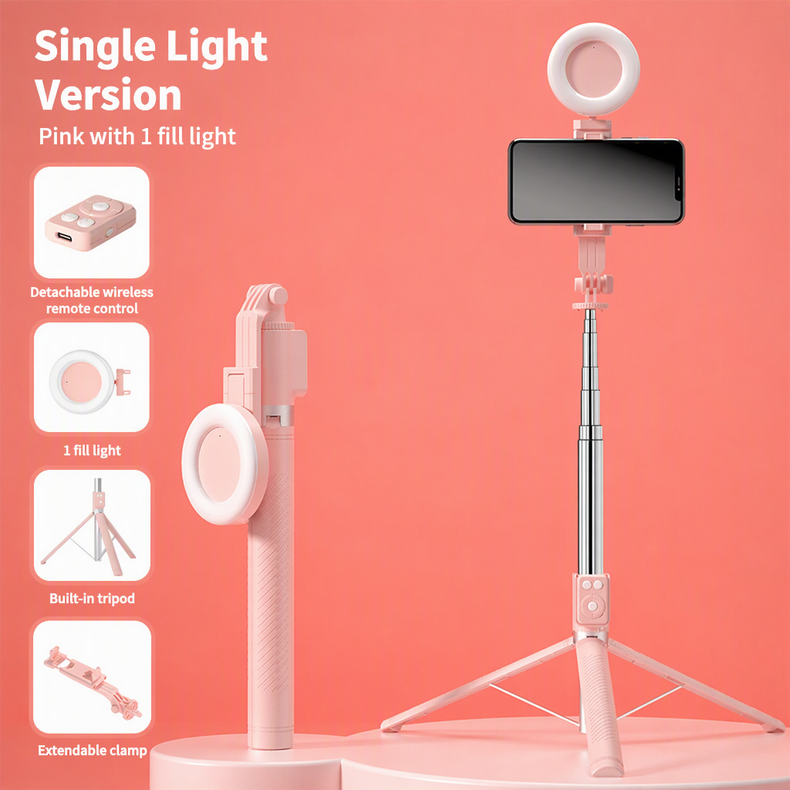 🥳2026 HOT SALE🥳💞50K+ SOLD! 📱🤳 50% OFF! 180cm Smart Face-Tracking Selfie Stick – 360° auto follow, dual fill lights & built-in camera. Stay in frame for live streaming & videos! 🛡️✅