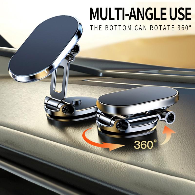 🥳2026 HOT SALE🥳💞50K+ SOLD! 🚗🛡️ Foldable Metal Magnetic Phone Holder – strong magnet holds phone steady, 360° rotation for perfect viewing angle. Keep your eyes on the road, not on your phone – safer driving starts here! 📱✅