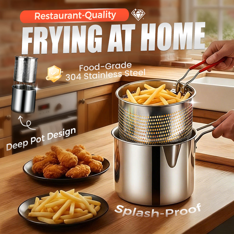 🥳2026 HOT SALE🥳💞50K+ SOLD! 🍳✨ 50% OFF! 5-in-1 Multi-Purpose Cook Pot – Fry, boil, steam & strain in one pot. 304 stainless steel, durable & versatile – crispy chicken made easy! 🔥🍗