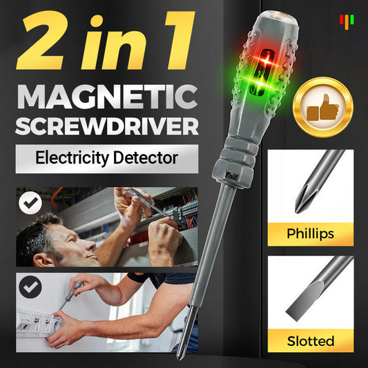 🔧⏳Time-Limited Special⏰2-in-1  High Torque Strong Magnetic Screwdriver Electricity Detector👷‍♂️🦺
