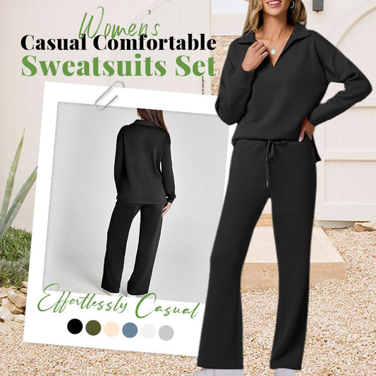 🥳2026 HOT SALE🥳💞50K+ SOLD!💖🛍️ 50% OFF! Women‘s 2-Piece Sweatsuit Set – Effortless elegance in soft, long-sleeve comfort. Cozy & chic for lounging or light errands. Your new favorite duo! 🌸🧥