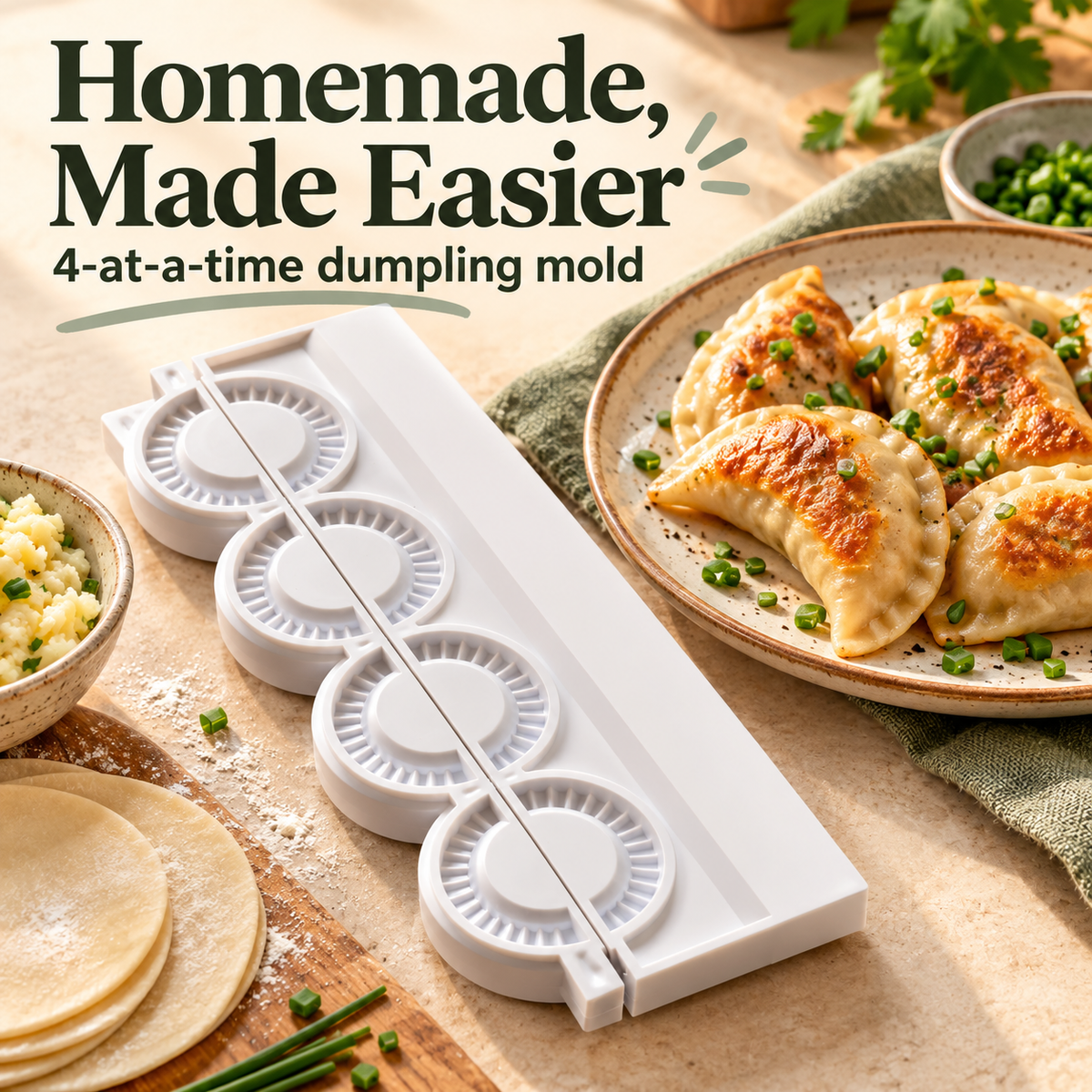 🥳2026 HOT SALE🥳💞50K+ SOLD! 🥟✨ 50% OFF! Dumpling Maker Mold – press & seal perfect dumplings in seconds! No mess, no leaking edges – easy DIY fun for family meals! 🏠💪