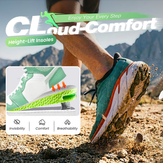 🥳2026 HOT SALE🥳💞50K+ SOLD!🦶🛡️ 50% OFF! Height‑Increasing Insoles – Breathable, sweat‑wicking, natural lift. Keep feet fresh & pain‑free. 🕊️💚