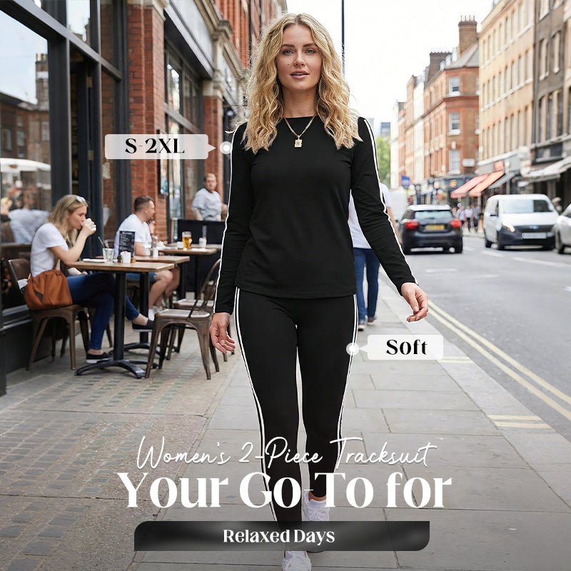 🥳2026 HOT SALE🥳💞50K+ SOLD!👚🌳 50% OFF NOW! 🏃‍♀️ Women's 2-Piece Tracksuit – Soft fleece lining, gentle on skin! Relaxed fit, easy pull-on waistband. Perfect for morning walks, yoga or lounging. Moves with you, never binds. ☁️🧘‍♀️