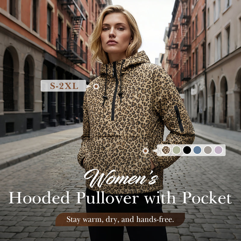 🥳2026 HOT SALE🥳💞50K+ SOLD!🦁👵50% OFF! Hooded Leopard Pullover – Perfect for chilly British days! Cosy hood keeps wind out, pocket warms hands. Soft, lightweight & easy to wear. 🍂☕