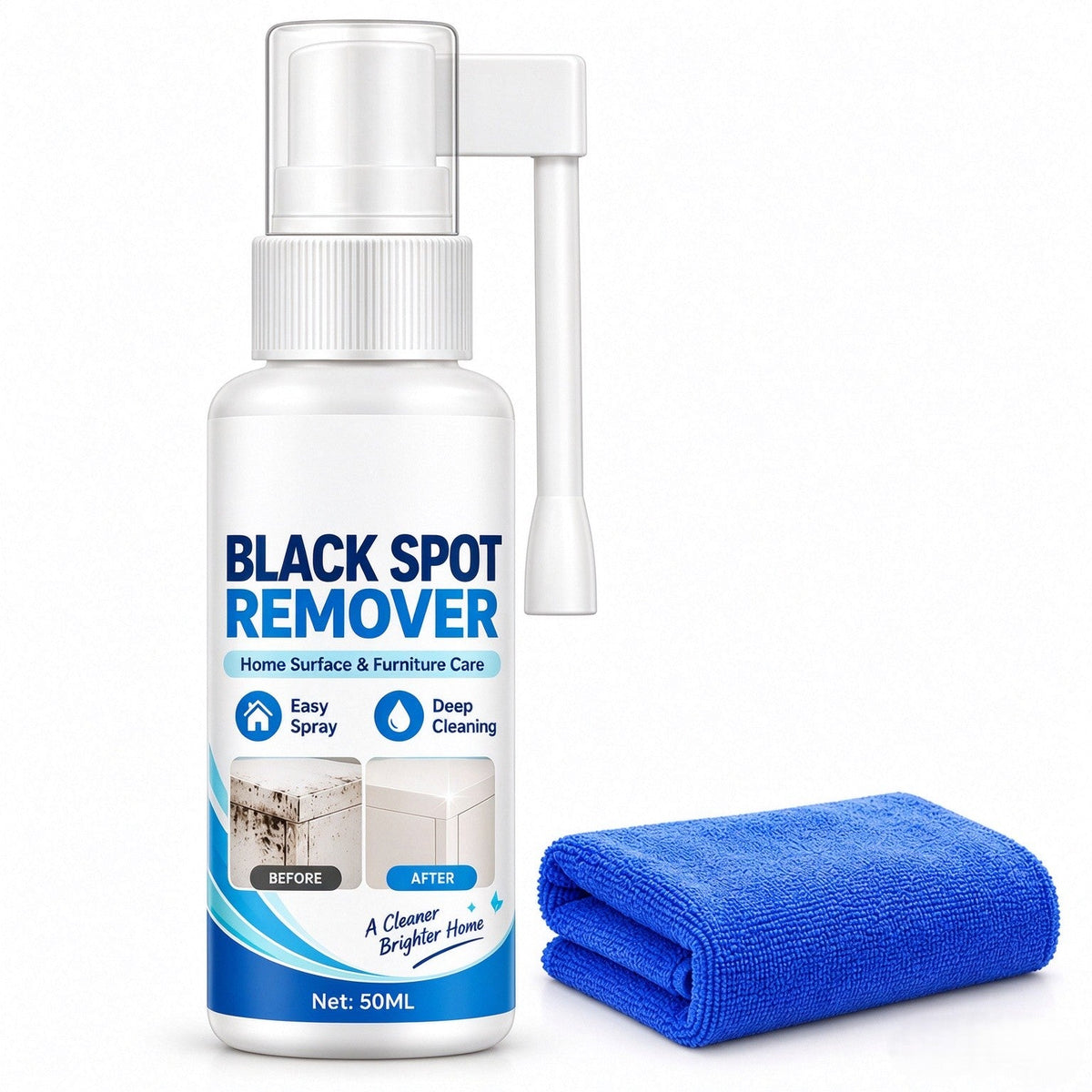 🥳2026 HOT SALE🥳💞50K+ SOLD! 🧴✨ 50% OFF! Household Mould Remover Spray – breaks down black mould & grime on tiles, walls, frames & furniture. Extended nozzle, no scrubbing, visible results! 🛡️✅