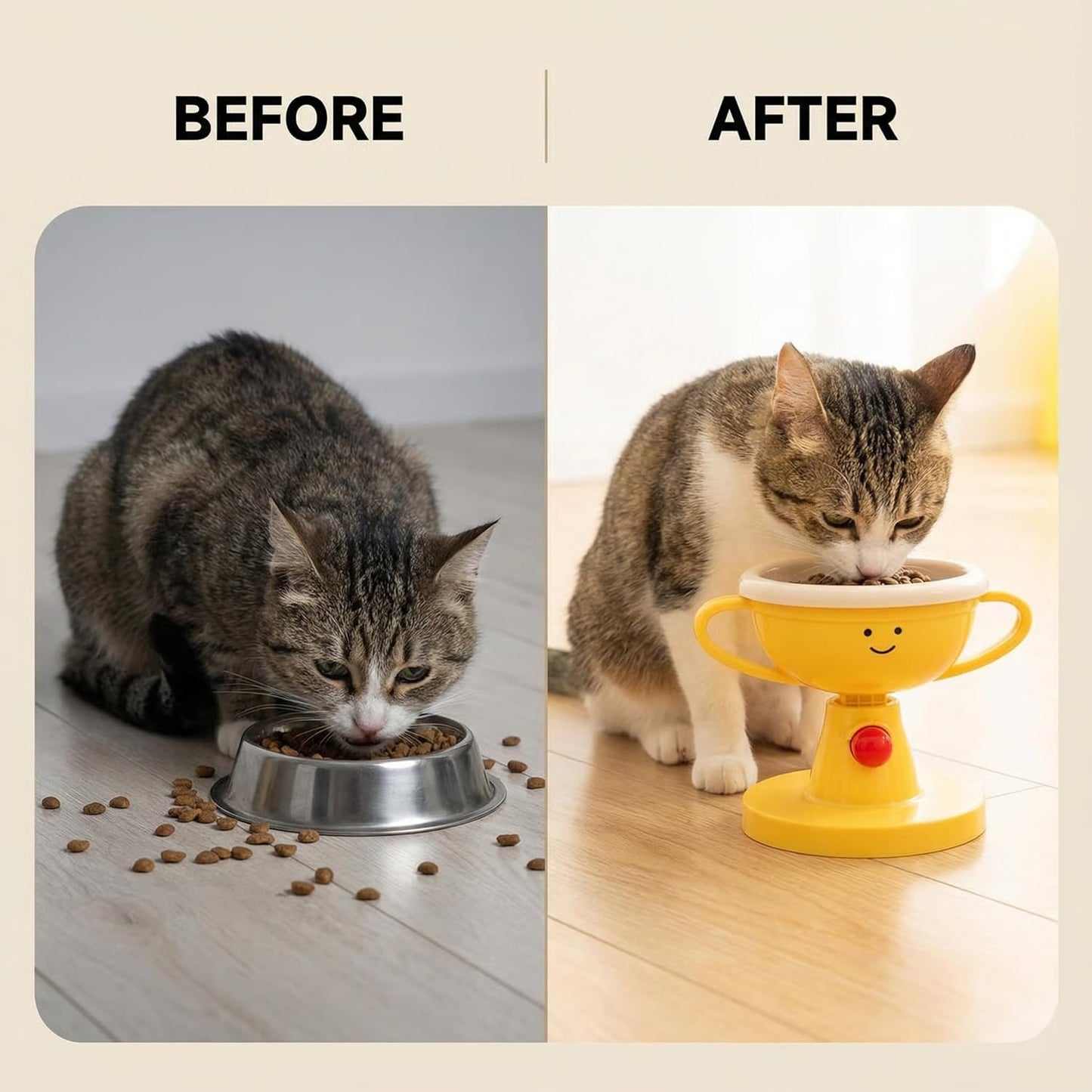 😻📢Last Day 50% OFF & Free Shipping 🐶🌟Adjustable Trophy-Shaped Pet Feeder