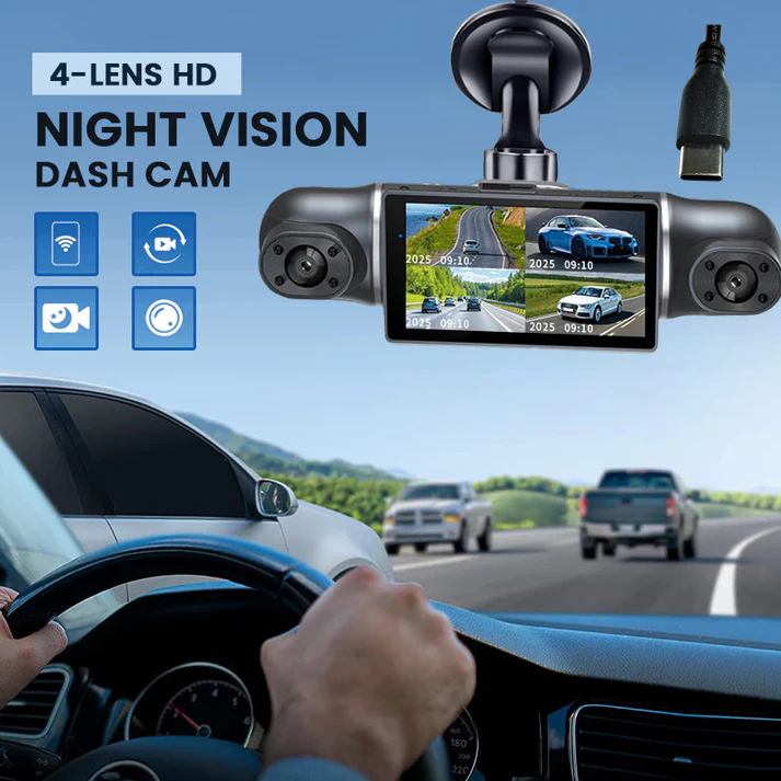 🥳2026 HOT SALE🥳💞50K+ SOLD!📹🚗 50% OFF! 360° Eagle Eye Parking Camera – All-round view, no blind spots. 1080P HD, loop recording. Park with confidence. 🛡️🌙