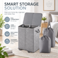 🥳2026 HOT SALE🥳💞50K+ SOLD! 🧺✨ 50% OFF! Two-Compartment Laundry Basket with Lid – removable inner bags separate whites & coloureds. Keep laundry organised & tidy! 🏠💪