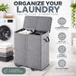 🥳2026 HOT SALE🥳💞50K+ SOLD! 🧺✨ 50% OFF! Two-Compartment Laundry Basket with Lid – removable inner bags separate whites & coloureds. Keep laundry organised & tidy! 🏠💪