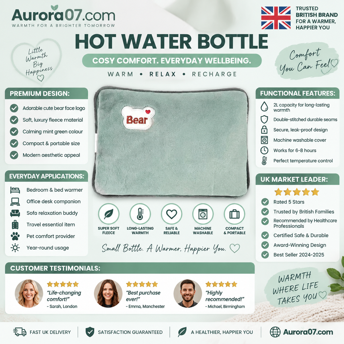 🥳2026 HOT SALE🥳💞50K+ SOLD! 🔥🛡️ 50% OFF! Rechargeable Hot Water Bottle & Heat Pad – explosion-proof, fast heating, soothing warmth for aches & cold nights. Safe & reusable! 💧💪