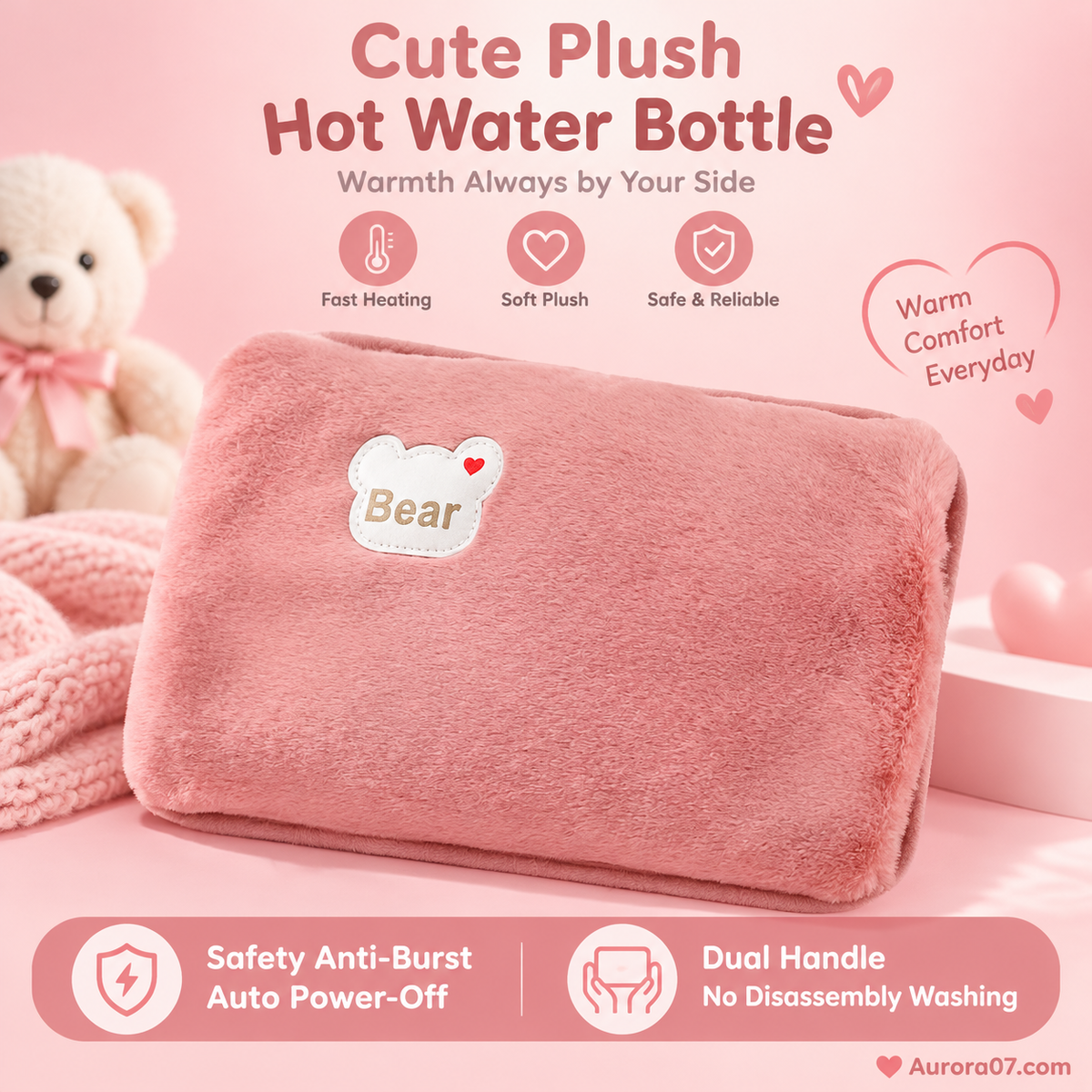 🥳2026 HOT SALE🥳💞50K+ SOLD! 🔥🛡️ 50% OFF! Rechargeable Hot Water Bottle & Heat Pad – explosion-proof, fast heating, soothing warmth for aches & cold nights. Safe & reusable! 💧💪