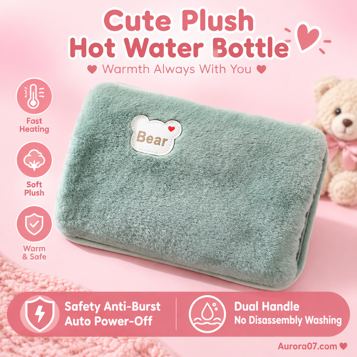 🥳2026 HOT SALE🥳💞50K+ SOLD! 🔥🛡️ 50% OFF! Rechargeable Hot Water Bottle & Heat Pad – explosion-proof, fast heating, soothing warmth for aches & cold nights. Safe & reusable! 💧💪