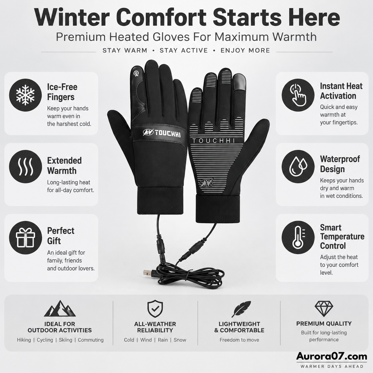 🥳2026 HOT SALE🥳💞50K+ SOLD! 🧤🔥 50% OFF! USB Heated Winter Gloves – warm polyester, textured grip, M–XL sizes. Keep hands cosy for cold-weather walks, cycling & outdoor adventures! 🛡️✅