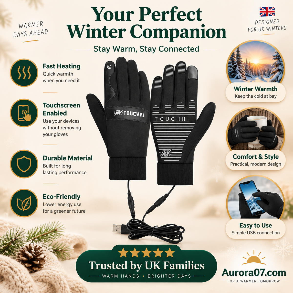 🥳2026 HOT SALE🥳💞50K+ SOLD! 🧤🔥 50% OFF! USB Heated Winter Gloves – warm polyester, textured grip, M–XL sizes. Keep hands cosy for cold-weather walks, cycling & outdoor adventures! 🛡️✅