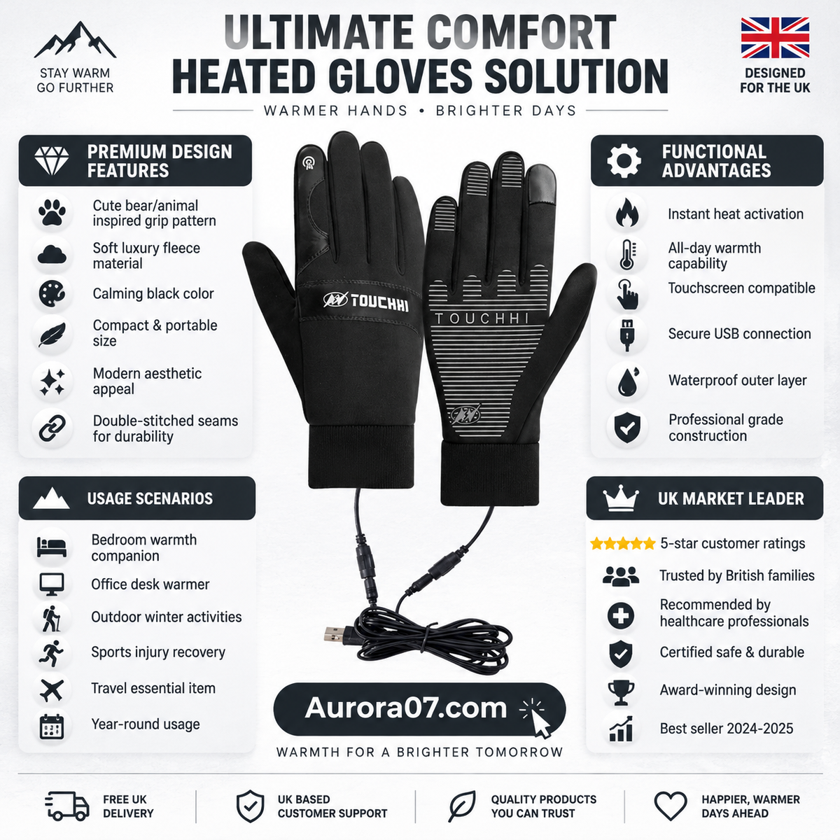 🥳2026 HOT SALE🥳💞50K+ SOLD! 🧤🔥 50% OFF! USB Heated Winter Gloves – warm polyester, textured grip, M–XL sizes. Keep hands cosy for cold-weather walks, cycling & outdoor adventures! 🛡️✅
