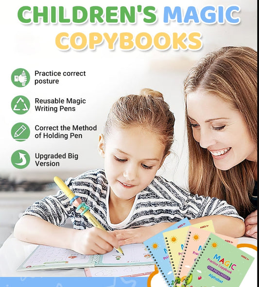 🥳2026 HOT SALE🥳💞50K+ SOLD!📚🖍️ 50% OFF! 4‑in‑1 Reusable Learning Books – Handwriting, numbers, drawing & motor skills. Magic vanishing ink – wipe & try again! Perfect for ages 2+. 💪✨