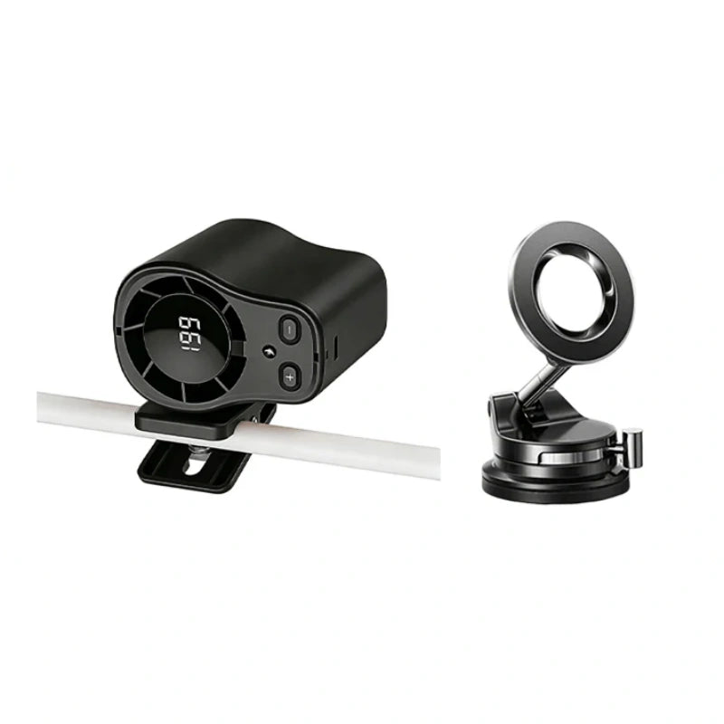🥳2026 HOT SALE🥳💞50K+ SOLD!🧊💨 50% OFF! Hands‑Free Cooling Fan – LED display, 199 speeds. Car vent or desktop, USB rechargeable. Stay cool anywhere. 🚗✨