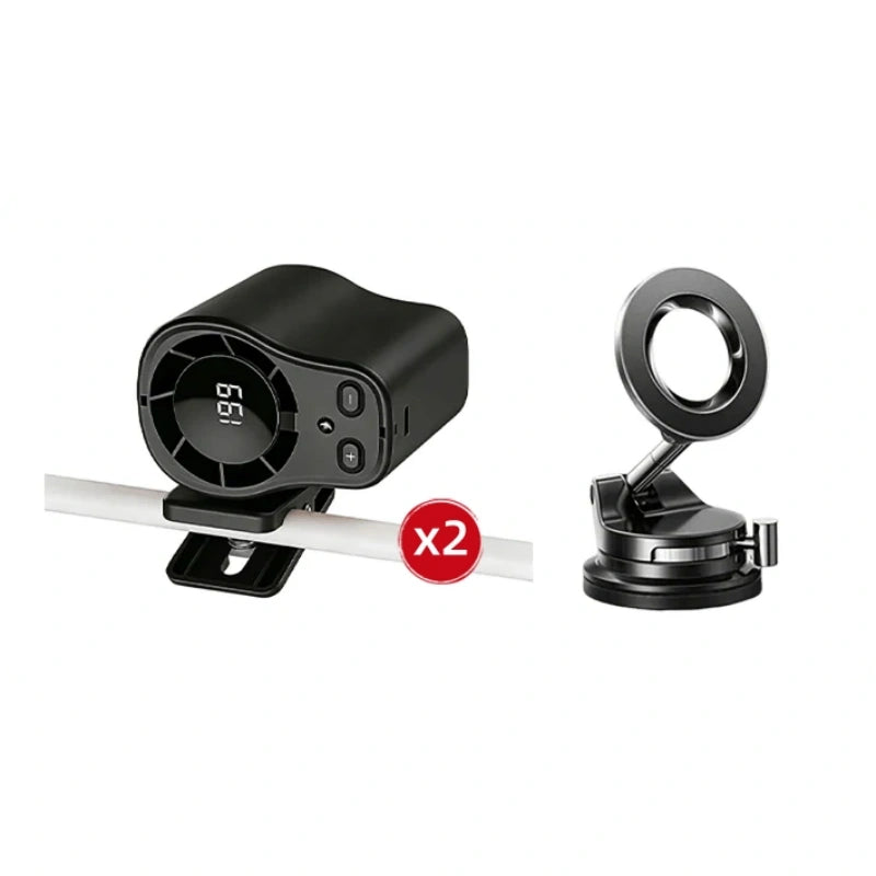 🥳2026 HOT SALE🥳💞50K+ SOLD!🧊💨 50% OFF! Hands‑Free Cooling Fan – LED display, 199 speeds. Car vent or desktop, USB rechargeable. Stay cool anywhere. 🚗✨