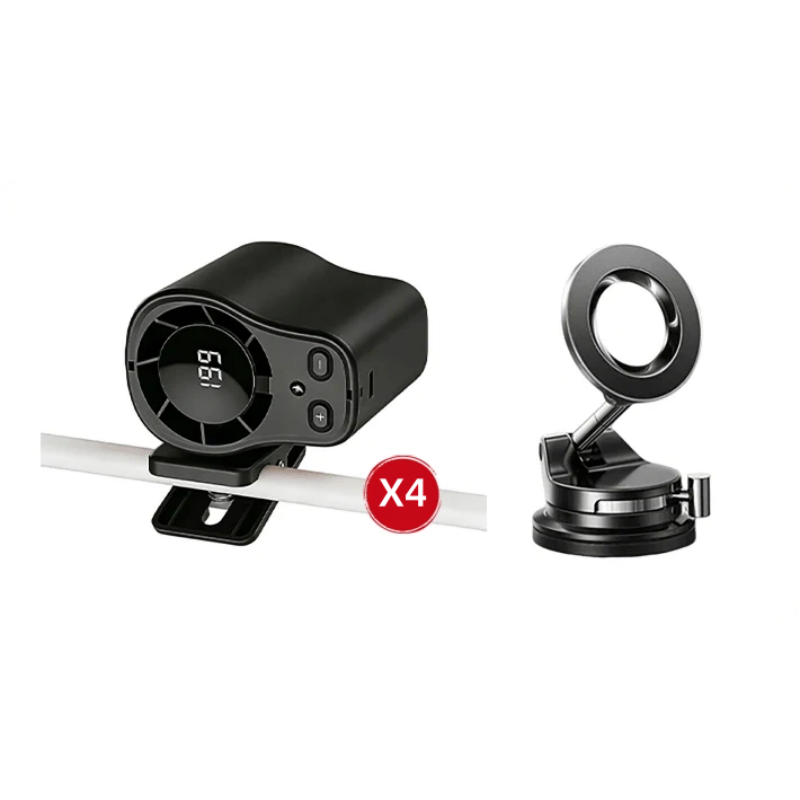 🥳2026 HOT SALE🥳💞50K+ SOLD!🧊💨 50% OFF! Hands‑Free Cooling Fan – LED display, 199 speeds. Car vent or desktop, USB rechargeable. Stay cool anywhere. 🚗✨