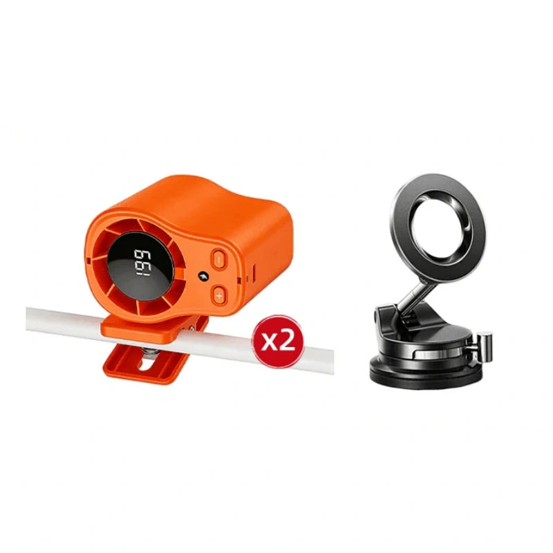 🥳2026 HOT SALE🥳💞50K+ SOLD!🧊💨 50% OFF! Hands‑Free Cooling Fan – LED display, 199 speeds. Car vent or desktop, USB rechargeable. Stay cool anywhere. 🚗✨