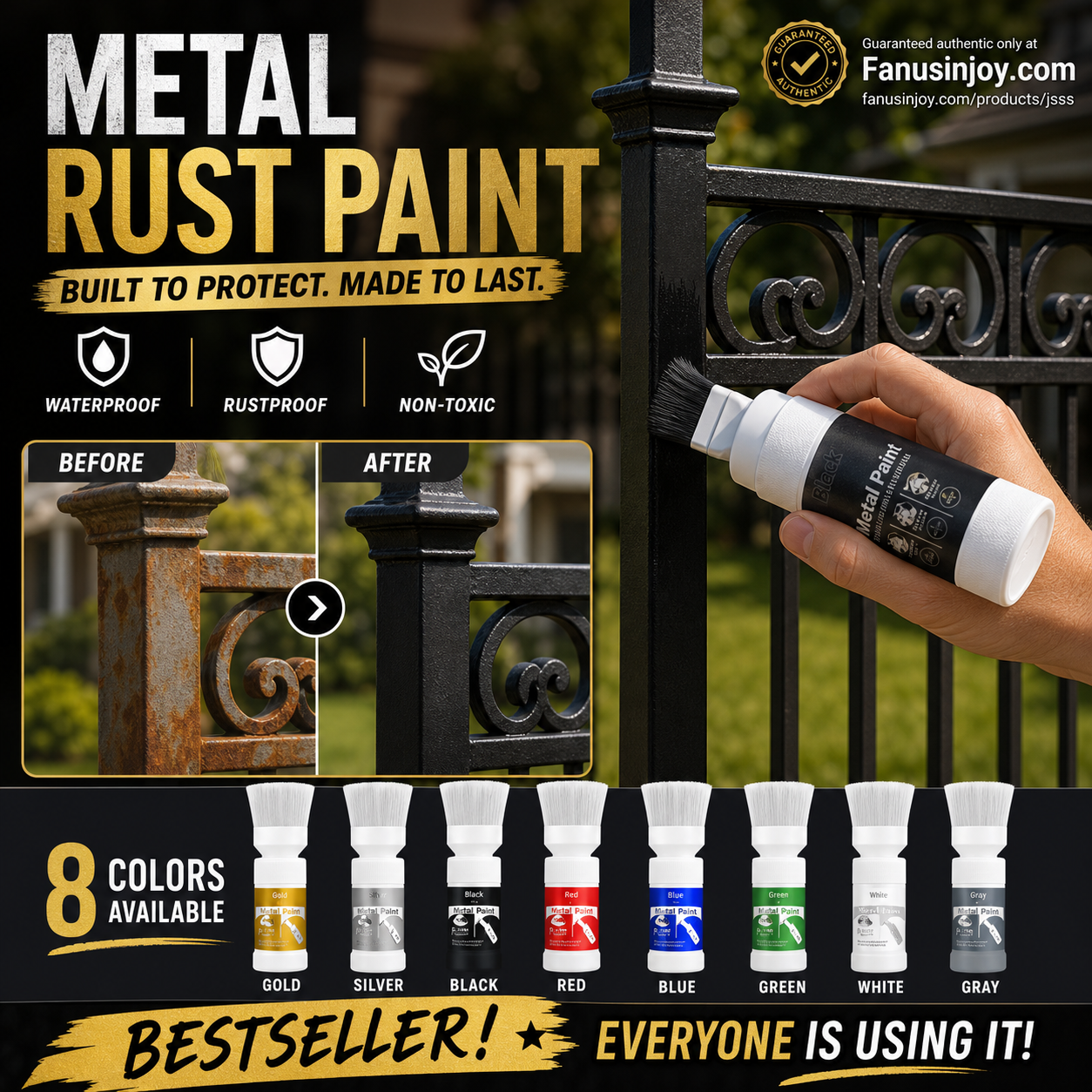 🥳2026 HOT SALE🥳💞50K+ SOLD!🖌️✨ 50% OFF! Water‑Based Metallic Silver Paint with Built‑in Brush – No extra brush needed. Covers scratches & stains in one simple spray. DIY home refresh! 🏠🎨